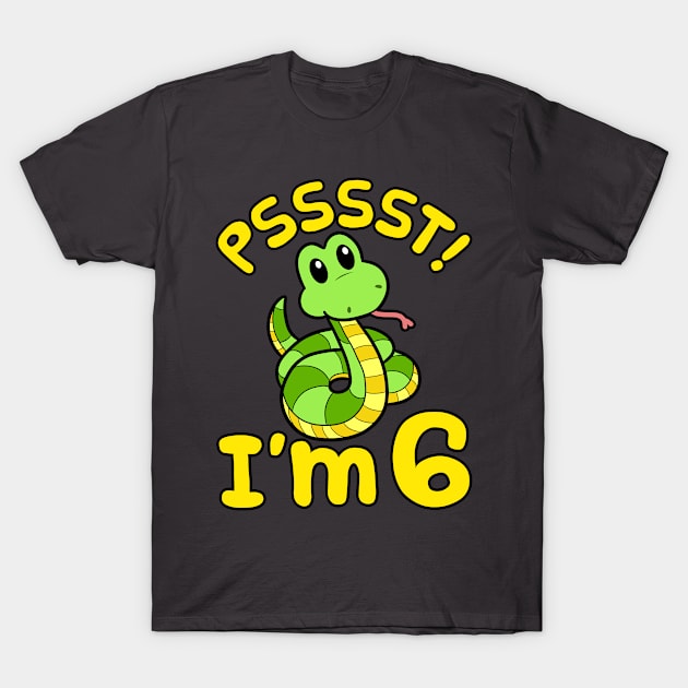 Kids Snake Shirt - 6th Birthday T-Shirt by redbarron